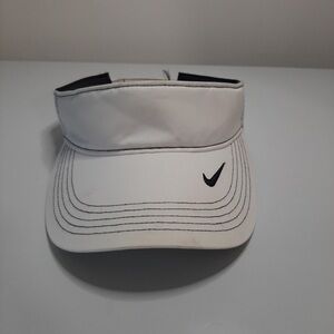 Nike Dri-Fit Visor Unisex White Golf Tennis Pickleball Swoosh Adjustable visor